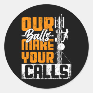 Cell Tower Climber - Antena Climber Telecommunicat Classic Round Sticker