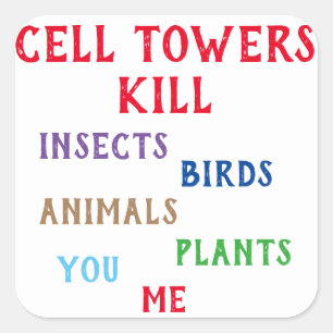 Cell towers kill sticker