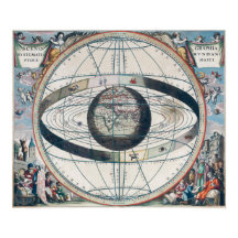 Cellarius Ptolemaic System Vintage Map