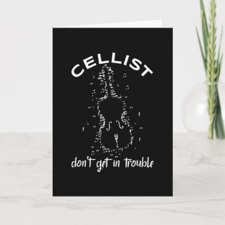 Cellin Cello Cellist Musician String Instrument Card