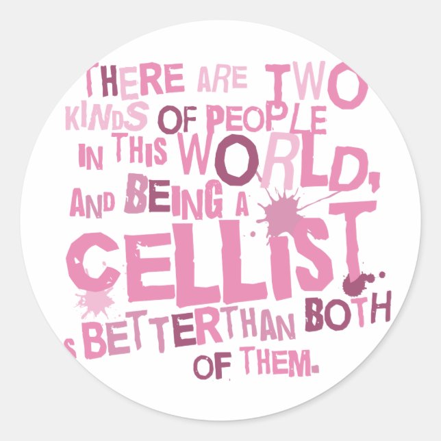 Cellist (Funny) Gift Classic Round Sticker (Front)