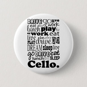Cellist Gift Cello Player 6 Cm Round Badge