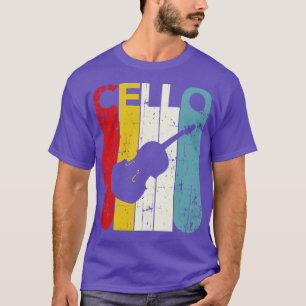 Cellist Gift Idea Cello Player Retro Cello 70s 80s T-Shirt