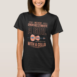 Cellist Music Orchestra Musician Women Girls Cello T-Shirt
