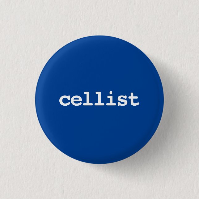 cellist typography Button (Front)
