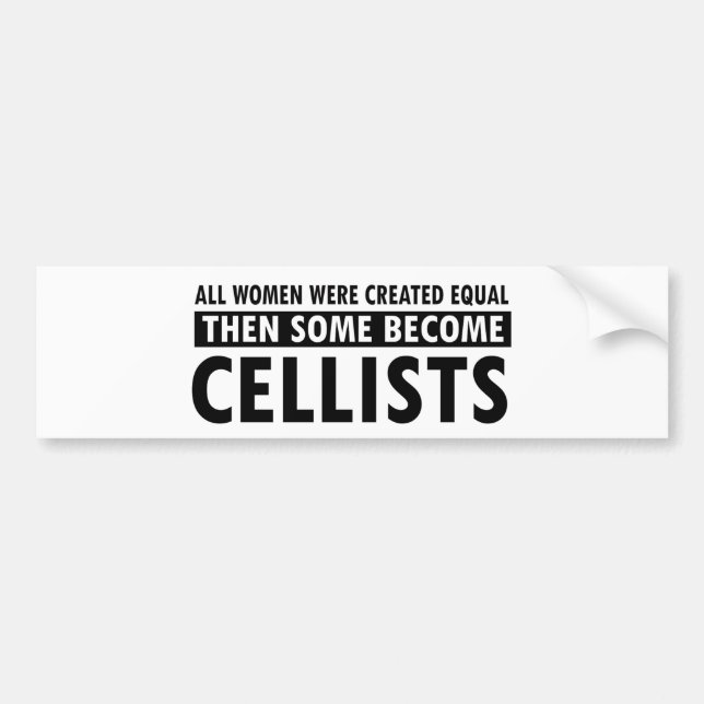 Cellists music designs bumper sticker (Front)