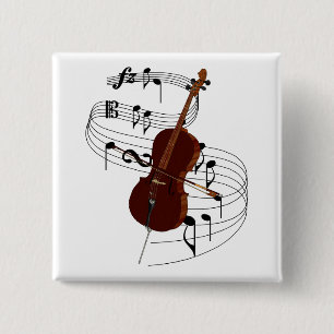 Cello 15 Cm Square Badge