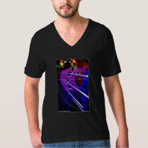Cello and spiral American Apparel V-neck shirt