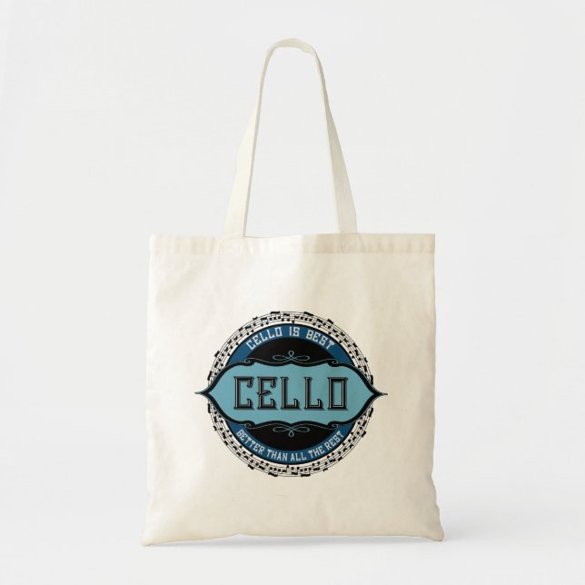 Cello Best Music Note Circle Tote Bag (Front)