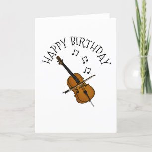 Cello Birthday Card Cellist String Musician