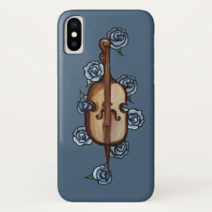 Cello Blue Rose Orchestra Art                      iPhone X Case