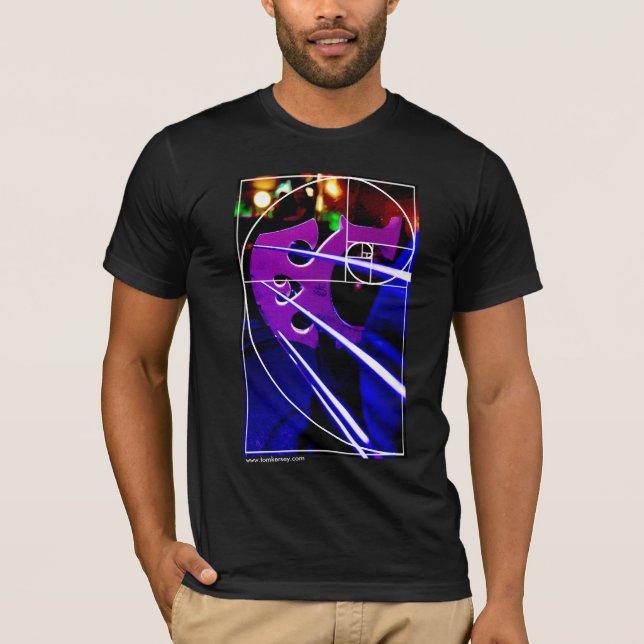 Cello bridge with Fibonacci spiral T-Shirt (Front)
