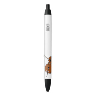 Cello cartoon illustration  black ink pen