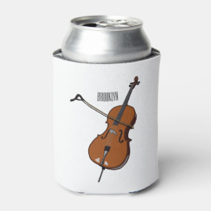 Cello cartoon illustration can cooler