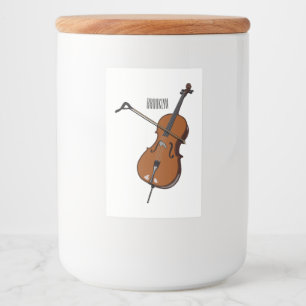 Cello cartoon illustration food label
