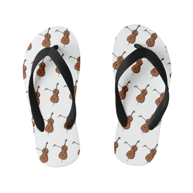 Cello cartoon illustration  kid's thongs (Footbed)