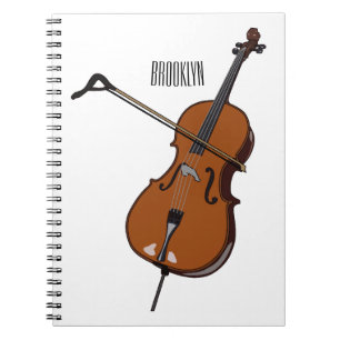 Cello cartoon illustration  notebook