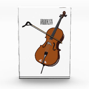 Cello cartoon illustration  photo block