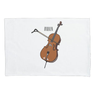 Cello cartoon illustration  pillowcase