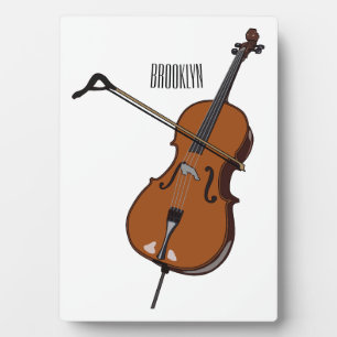 Cello cartoon illustration plaque