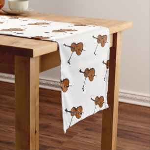 Cello cartoon illustration short table runner