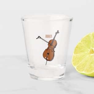 Cello cartoon illustration shot glass