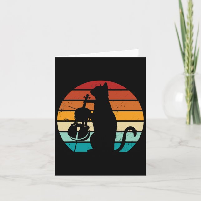 Cello Cat Meme Offensive Memes Funny Cat Love  Card (Front)