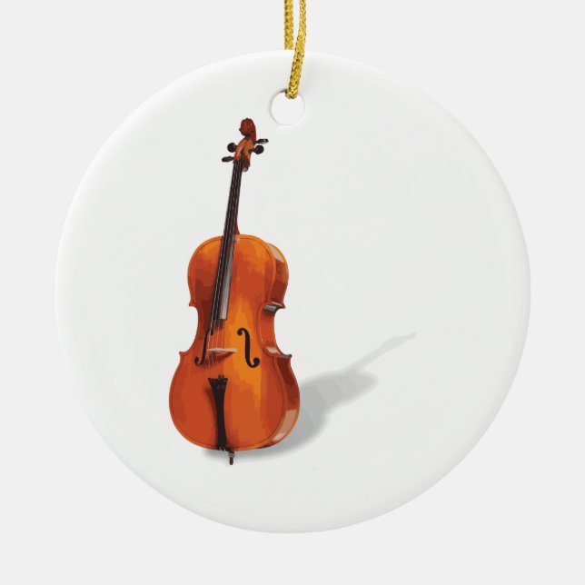 Cello Ceramic Tree Decoration (Front)