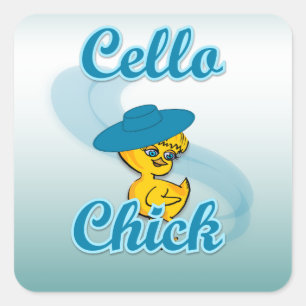 Cello Chick #3 Square Sticker