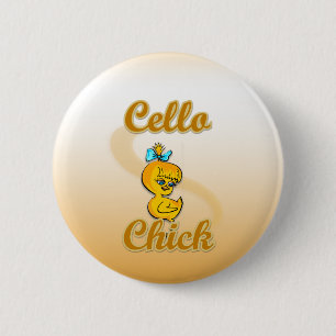 Cello Chick 6 Cm Round Badge
