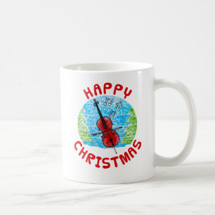 Cello Christmas Cellist Music Teacher Coffee Mug