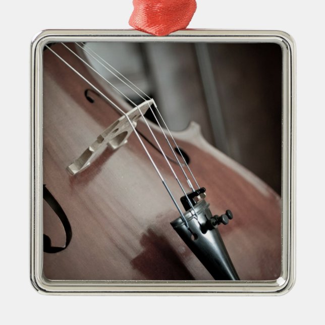 Cello classical music stringed instrument metal ornament (Front)