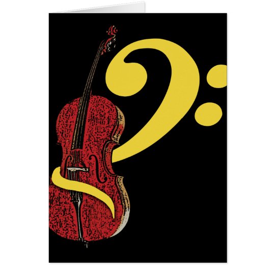 Cello Clef Greeting Card