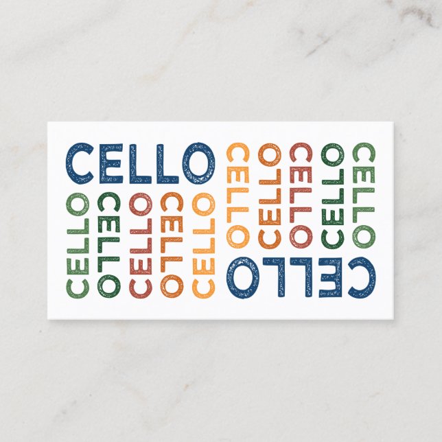 Cello Colourful Business Card (Front)