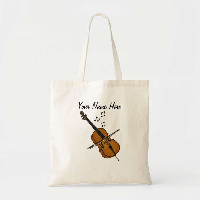 Cello Custom Cellist String Musician Gift Tote Bag (Front)