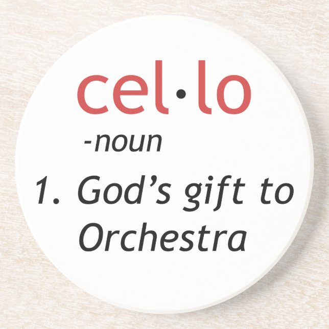 Cello Definition Coaster (Front)