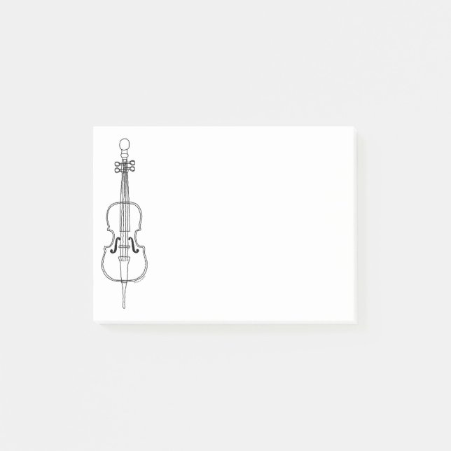 Cello Drawing Post-it Notes (Front)