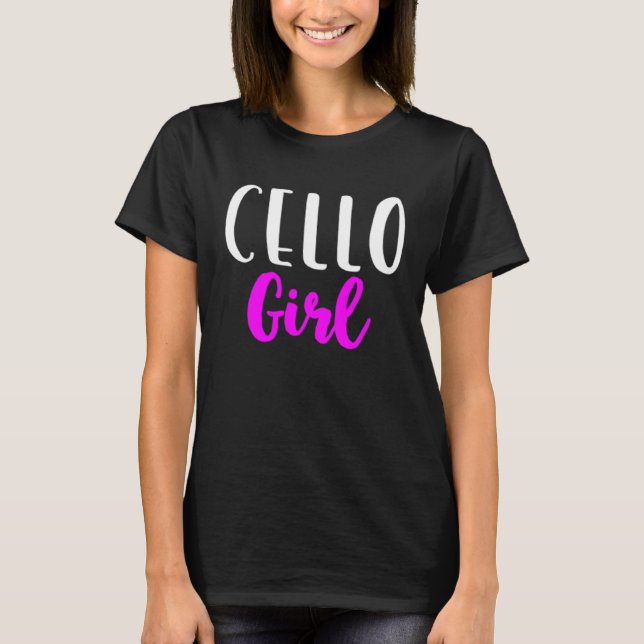 Cello Girl Player Women  Cute Cellist T-Shirt (Front)