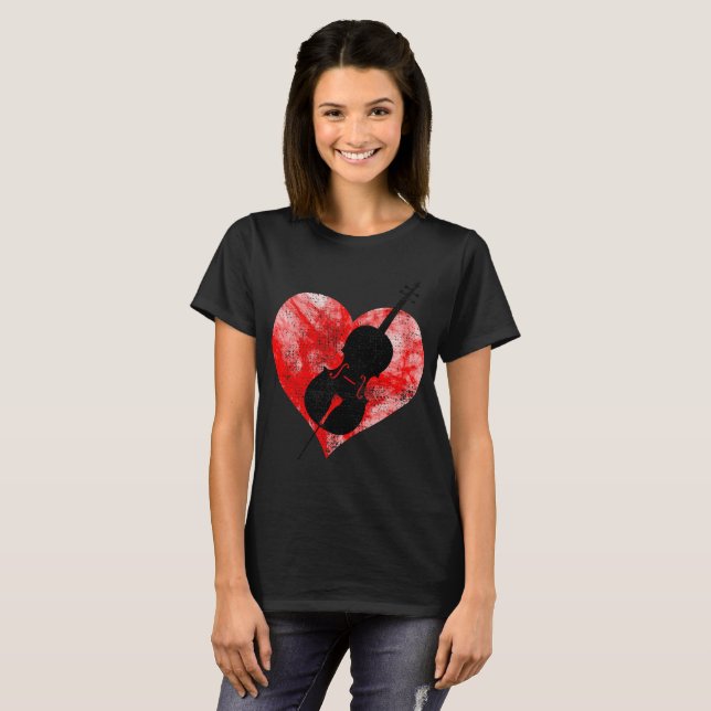 Cello Herz love T-Shirt (Front Full)