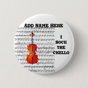 Cello & I Rock!_ 6 Cm Round Badge