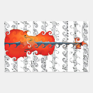 Cello & I Rock!_ Rectangular Sticker