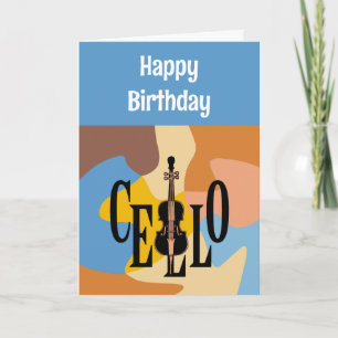 Cello In Cello Birthday Card