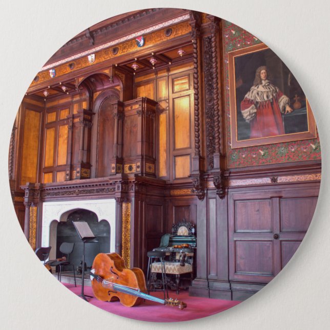 Cello In State Room 6 Cm Round Badge (Front)