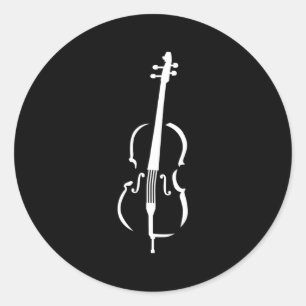 Cello Instrut Classic Round Sticker