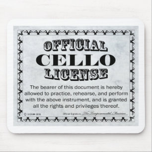 Cello License Mouse Pad