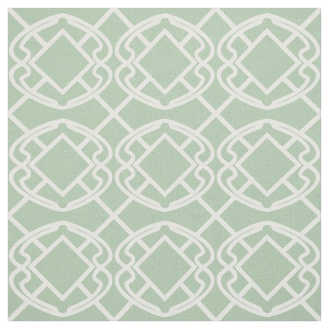Cello Light sage green Trellis Design Fabric (Swatch)