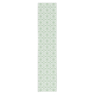 Cello Light sage green Trellis Design Short Table Runner
