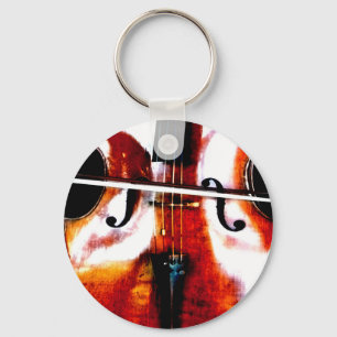 Cello Music is Life Beautiful Artistic Key Ring