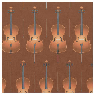 Cello Music Musician Room Decor Brown Fabric