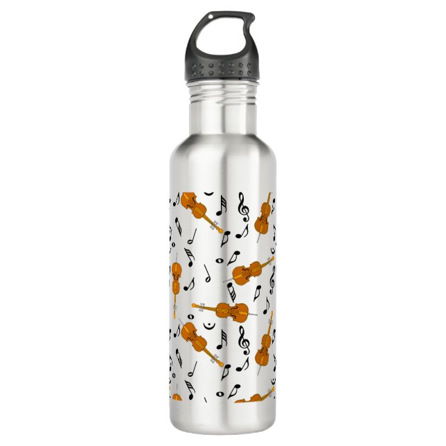 Cello Music Note Pattern  710 Ml Water Bottle (Front)